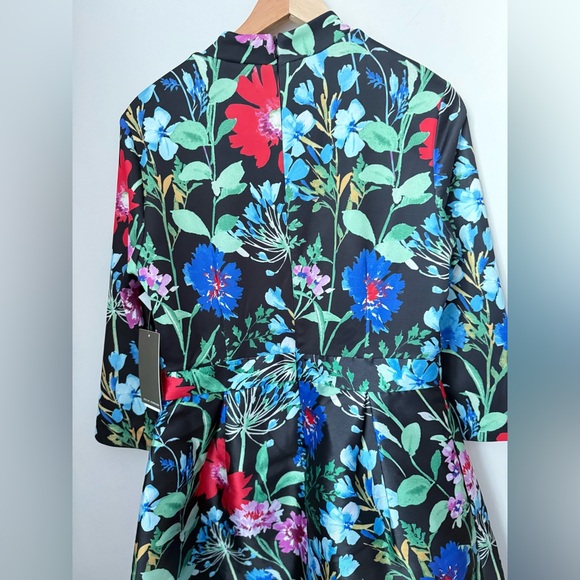 Julia Jordan Vibrant Floral 3/4 Sleeve Dress - Picture 6 of 14